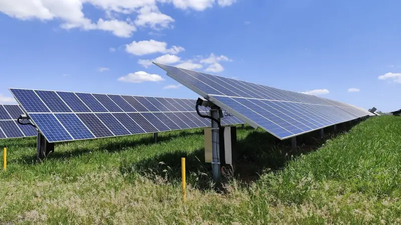 Photovoltaic installation with electrical equipment